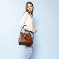 thumbnail image 3 of Handbags for Women Large Designer Ladies Hobo bag Bucket Purse Faux Leather, 3 of 5