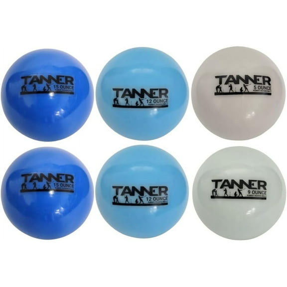 TANNER Weighted Balls for Baseball. Weighted Balls for Batting and Throwing Practice. Durable, Sand Filled Multi-Weight Set of 15 Ounce, 12 Ounce, 9 Ounce, and 5 Ounce Weighted Baseballs.