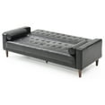 thumbnail image 3 of Passion Furniture PF-G843A-S 85 in. Andrews Flared Arm Faux Leather Straight Sofa in Black, 3 of 5