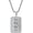 Silver with chain, variant on Unisex Stainless Steel Cool Hip Hop  Cut Crystal Micro-Pave Iced Out Zircon Inlay Money Dollar Sign Pendant Necklace