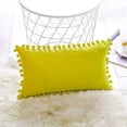 thumbnail image 4 of Funda de cojín de 2 piezas de terciopelo de estilo nórdico (amarillo 50*30 cm), 4 of 4