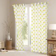 thumbnail image 3 of Feelyou White Yellow Polkados Black Out Curtains, Abstract Curtains Pack of 2 (42x63 Each), 3 of 6