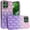 Light Pink/Light Purple, variant on XPM for Motorola Moto G Power 5G 2026 /2025 Fashion Flower Design Sparkle Glitter Shimmer Rhinestone Bling Floral Accents, Leather Texture TPU Phone Case Cover (Light Green/Teal)
