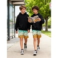 thumbnail image 2 of Lanbubble Boys Athletic Groundwork Performance Shorts Kids Mesh Breathable Quick Dry Stretch Basketball Active Sweat Shorts for 7-14 Years, 2 of 8