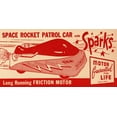 thumbnail image 2 of Retrotrans 14x9 Black Ornate Wood Framed with Double Matting Museum Art Print Titled - Space Rocket Patrol Car, 2 of 4