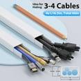 thumbnail image 2 of Cord Hider Wall for One Cord in Cord Covers for Wires on Wall Easy Install Cable Cover Wall Cable Raceway Hide Cords Cable Hider Cord Management Wall x Lin W.in H.in, 2 of 6