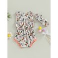 thumbnail image 4 of xiaxaixu Barboteuse pour Bébés Filles Été Décontracté Rue Sans Manches Col Rond à Franges Barboteuse Courte Tenue de Tête, 4 of 8
