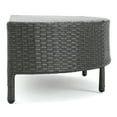 thumbnail image 5 of Adelina Wicker Outdoor Half-Round Coffee Table, Gray, 5 of 6