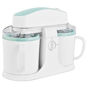SUSTEAS Ice Cream Maker Machine for Home Use, with Two Ice Cream Bowls,Simple Operation and Easy to Clean,White Green