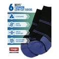 thumbnail image 4 of Wrangler Boys' Essentials Cool Comfort Low-Cut Boys Socks, Assorted Cushioned Kids Socks, Large, 6-Pack, 4 of 12