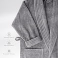 thumbnail image 5 of American Soft Linen, 100% Cotton Turkish Bathrobe - Soft, Absorbent, & Luxurious for Women, Medium - Light Gray, 5 of 9