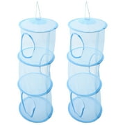 BAADE 2 Pcs Storage for Kids Room Toy Hammock Animal Plush Breathable Polyester Cloth + Steel Wire