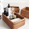 thumbnail image 2 of Rattan Square Serving Tray, Hand Woven Serving Basket with Handles, Wicker Fruit/Bread Serving Basket, 2 of 9