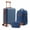 Blue14.17 x 8.66 x 22.83 inch, variant on Alvantor 3-Piece Hardside Expandable Luggage Set with Backpack, Toiletry Bag, TSA Lock, Spinner Wheels, Black