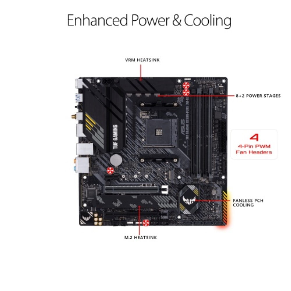 ASUS TUF GAMING B550M-PLUS (WiFi 6) AMD AM4 (3rd Gen Ryzen