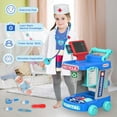 thumbnail image 3 of Sunforu Doctor Pretend Playset for Toddlers with Cart, Costume and Stethoscope, Role Play Medical Toy for Girls Boys 3,4,5,6 Birthday Gifts, 3 of 9