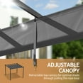 thumbnail image 3 of UBesGoo Retractable Pergola with Sun Shade Canopy Patio Aluminum Pergola Shelter for Backyard Deck Garden Modern Metal Grill Gazebo 10' x 10', Gray, 3 of 8