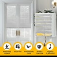 thumbnail image 2 of LazBlinds 1" Vinyl Mini Blinds for Doors, Cordless French Door Blinds for Privacy, Light Filtering Privacy Horizontal Shades for Front Door Patio Sidelight Glass Door, 18" W x 24" H, Grey, 2 of 6