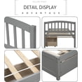 thumbnail image 5 of Bellemave Twin Bed Frame with 2 Storage Drawers, Wood Platform Beds with Headboard, Modern Storage Bed for Bedroom (Grey), 5 of 9