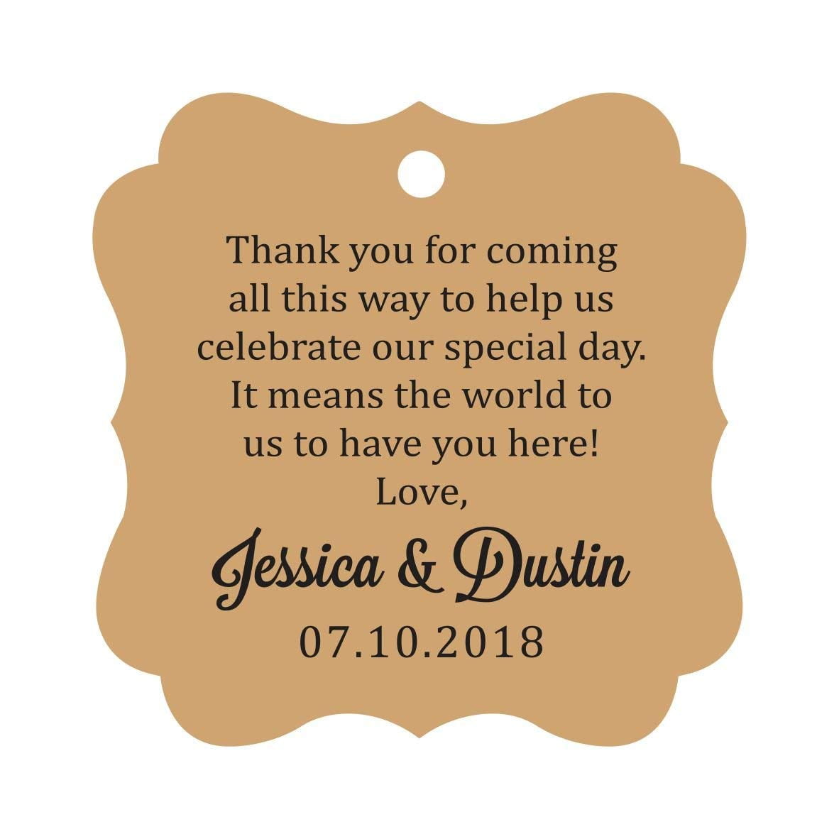Juvale 100-Pack Wood Thank You Tags with Twine for Wedding and