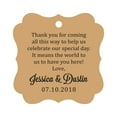 thumbnail image 1 of Darling Souvenir Custom Wedding Thank You Message Gift Tags Personalized Party Favor Hang Paper Tags-Kraft-100 Tags, 1 of 1