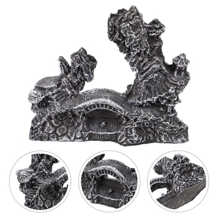 HONMEET Aquarium Mountain Rock Decoration for Fish Tank Featuring Realistic Textured Surface