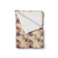 thumbnail image 2 of Magnolia Soft Flannel Fleece Throw Blanket, Illustration of Magnolia Flowers Sketch Lines Nature Pattern, Cozy Plush for Indoor and Outdoor Use, 50" x 60", Pale Orange Beige, by Ambesonne, 2 of 6