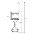 thumbnail image 5 of Coziwow Bird Stand Parrot Perch Large Play Stand with Toy Hook Rolling Wheel Stainless Steel Tray Bowls, 5 of 14