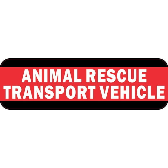 10in x 3in Animal Rescue Transport Vehicle Bumper Sticker