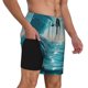 thumbnail image 2 of Fotbe Turquoise Ocean Reflection Traje de Baño para Hombre – Shorts de Natación de Secado Rápido con Forro y Bolsillos-X-Large, 2 of 6