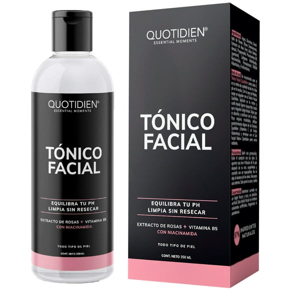 Tonico Facial con Agua de Rosas Niacinamida y Colágeno Quotidien 350ml Tonico Facial