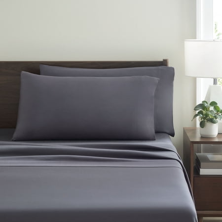 ALLSWELL 4-PIECE SOFT & SILKY SERENITY 100% TENCEL™ BED SHEETS SET, SHARK, QUEEN