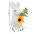 thumbnail image 3 of 8"H Foam Rabbit Statue Bunny with Sunflowers Sculpture Outdoor Statues Indoor Decor Animal Ornament for Home Garden Lawn Yard Patio Balcony Gifts Birthday Easter Housewarming Christmas, 3 of 7