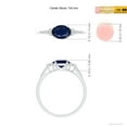 thumbnail image 5 of Angara Natural 0.85 Ct. Blue Sapphire with Diamond Classic Ring in 14K White Gold for Women (Ring Size: 12), 5 of 10