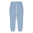 thumbnail image 5 of Yxbdin Striped Capri Pants for Women Plus Size Tummy Control Yoga Pant High Waisted Workout Leggings for Athletic Exercise Sky Blue XL, 5 of 7