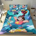 thumbnail image 1 of Steven Universe Conjunto de sábanas temático, trío de piezas, cómodo y amigable con la piel, diseño único, regalo de decoración para el hogar para familiares, amigos y fans,173cm *218cm, 1 of 6