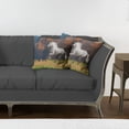 thumbnail image 7 of Ambesonne Animal Throw Pillow Cover 2 Pack, Andalusian Horse Dusk, 24", White Orange Green, 7 of 7