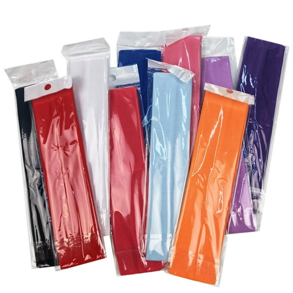 10 Pcs Stretch Elastic Yoga Soft and Stretchy Sports Fashion Headband,GIXUSIL Cotton Headbands  for Teens Women Girls- Multicolor