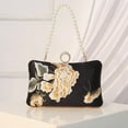 thumbnail image 4 of Floral Evening Bag for Women,Flower Evening Clutch Purse Elegant Banquet Handbag Bride Clutch Bag with Pearl Chain, 4 of 6