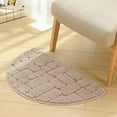 thumbnail image 5 of Ludlz Indoor Doormat Solid Color Semicircular Super Absorbent Water Low Profile Mats Machine Washable Non Slip Rubber Entrance Rug for Front Door Inside Dirt Trapper Mats Shoes Scraper, 5 of 7