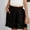 01 Black, variant on Weiqiqre Shorts for Women Plus Size Boho Eyelet Embroidery Elastic High Waisted Wide Leg Shorts Scallop Trim Lounge Shorts