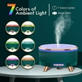 thumbnail image 3 of Diffusers for Essential Oils Large Room Humidifier, 500ml Aromatherapy Diffuser Cool Mist Humidifier with Remote Control,7 Colors Lights & 3 Mist Mode Waterless Auto Off for Women Office Home Green, 3 of 5