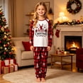 thumbnail image 2 of SUXIAN Family Matching Christmas Pajamas Crew Neck Long Sleeve Top Plaid Pants Soft Cozy Holiday Sleepwear Two Piece Set, 2 of 7