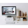 thumbnail image 4 of Monitor Stand Riser with Dual Pull-Out Organizer Drawers, for Computer PC Laptop, 315mm x 220mm x 100mm, White, 4 of 8
