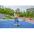 thumbnail image 4 of Gotrax GS2 2-in-1 Foldable Kick Scooter for Kids Ages 2-6, with Removable Seat, Adjustable Handlebar Heights, Light-Up Wheels, Wide Deck, 100 lbs Max Load – Perfect Gift for Boys and Girls,Blue, 4 of 5