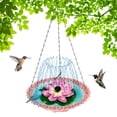 thumbnail image 5 of 2026 New Solar Cascade Hanging Bird Bath Fountain, Outdoor Hanging Bird Bath, Large Humming Birds Baths Fountains, with Solars Pump & Glass Bowl, for Outdoor, Gardens, 5 of 9