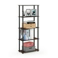 thumbnail image 4 of Furinno Wire 5-Tier Industrial Style Metal Frame Display Shelf, 16 Wide, Walnut Cove, 4 of 5