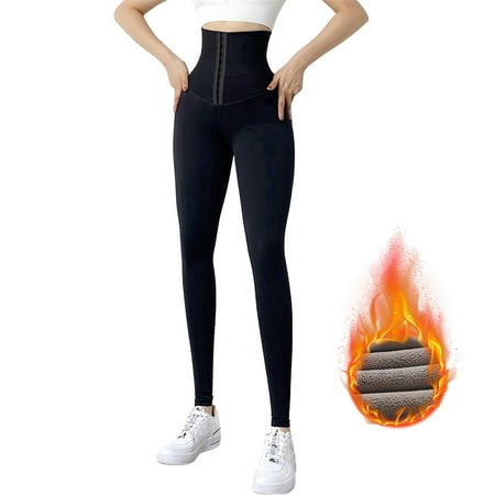 

Viugreum Girls Fleece Lined Leggings Heat Fleece Winter Leggings Thermal Leggings Double-Breasted Women Thermal Insulated Leggings High Waisted Workout Yoga Pants For Winter