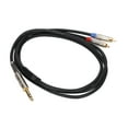 thumbnail image 4 of Cable TRS macho de 1/4 pulg. a doble RCA macho, conector TRS de 6,35 mm a 2 RCA, cable de micrófono divisor de 5,9 pies, 4 of 8