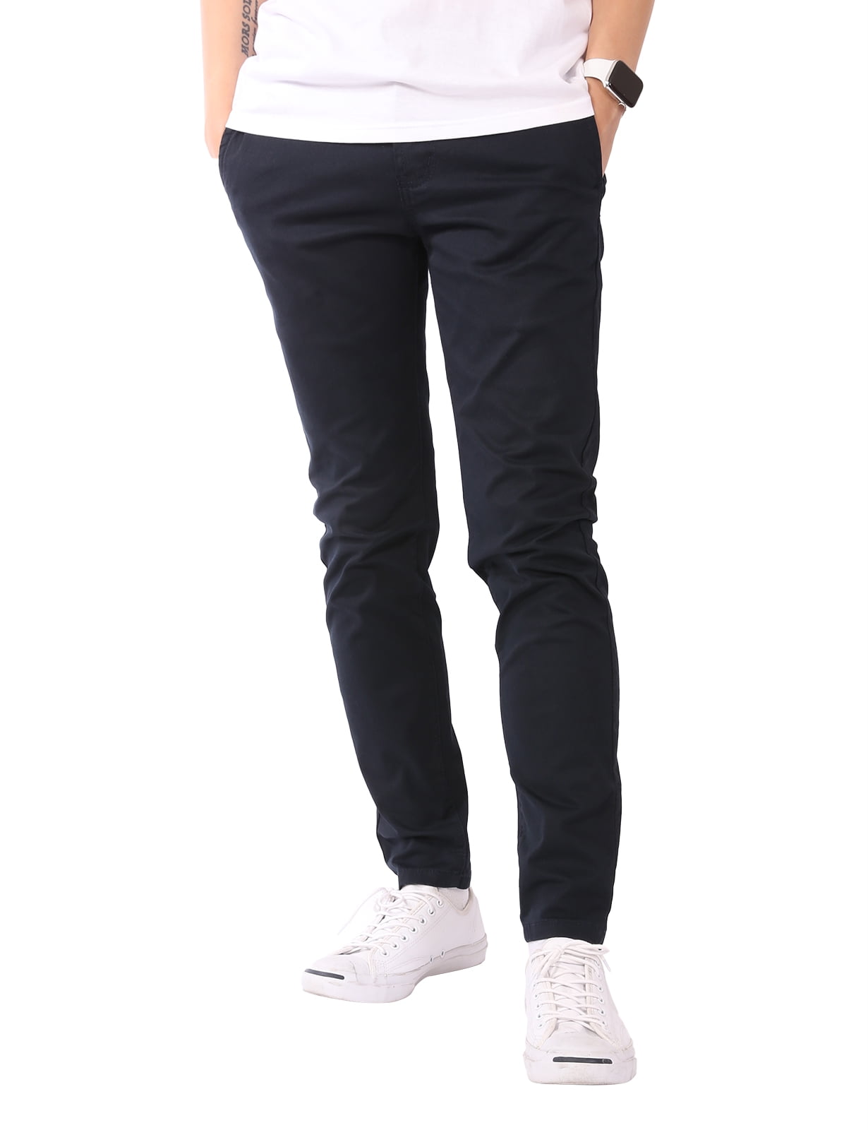 mens white stretch chinos